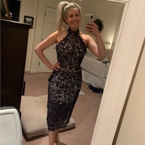 Lulus navy lace dress size S